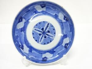 古伊万里　染付　千鳥　七寸皿